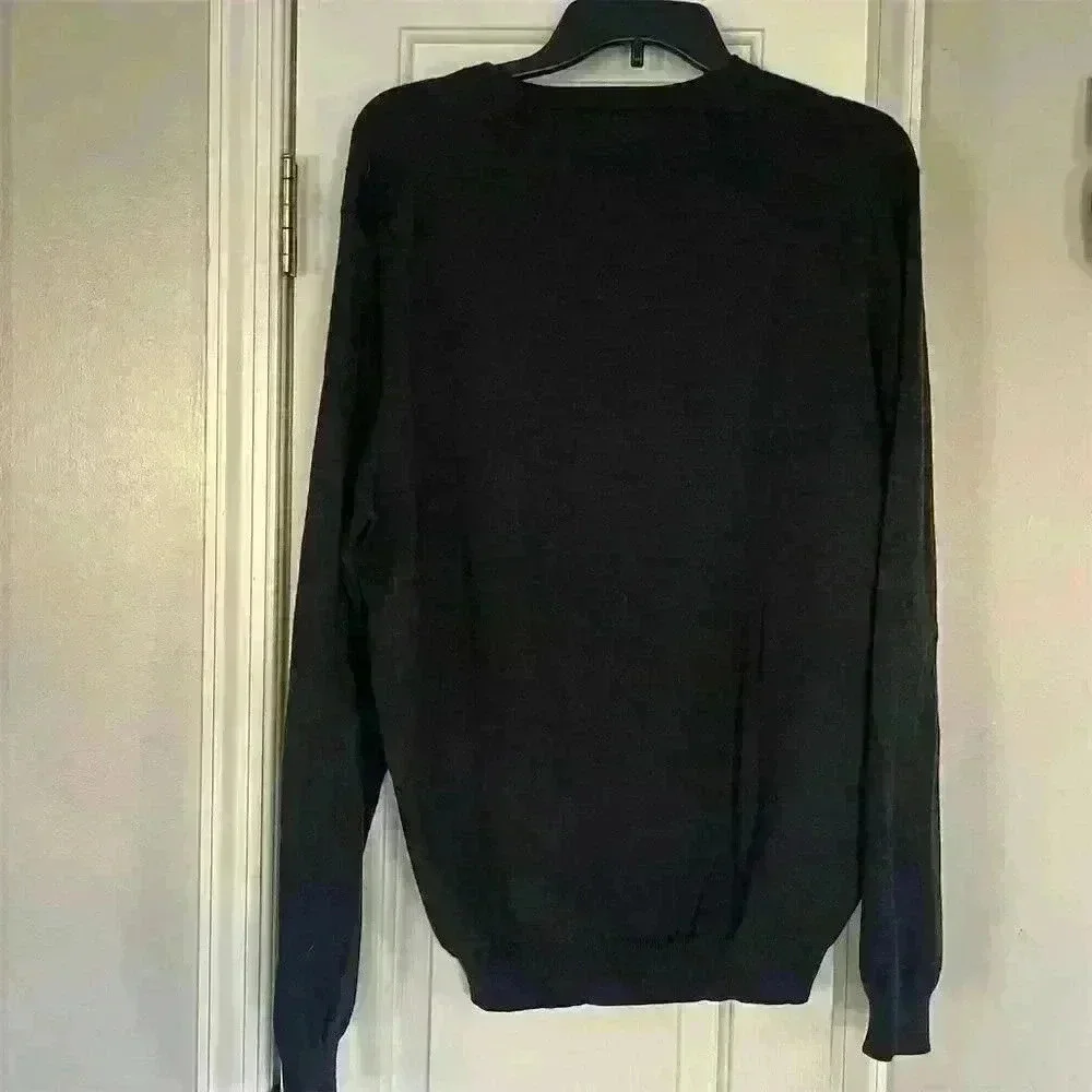 Brooks Brothers Men's V-Neck Pullover Sweater Gray Size L